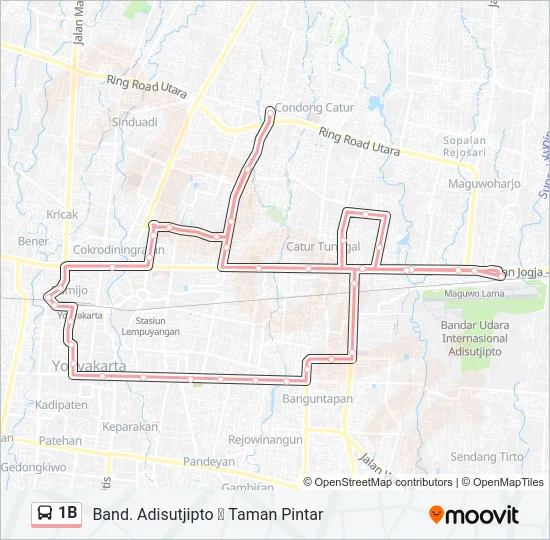 1B Bus Line Map