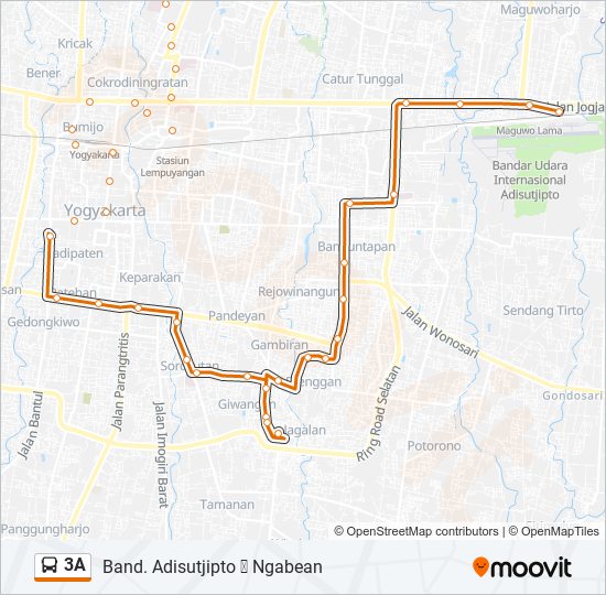 3a Route: Schedules, Stops & Maps - Giwangan A (Updated)