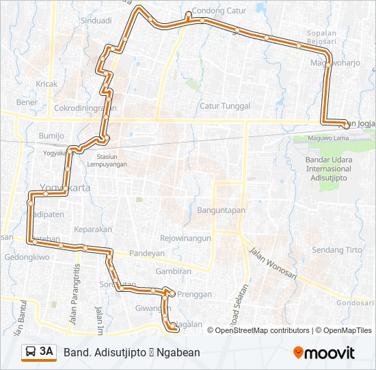 3a Route: Schedules, Stops & Maps - Tegal Gendu (Updated)