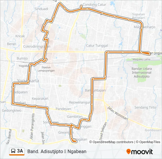 3A Bus Line Map