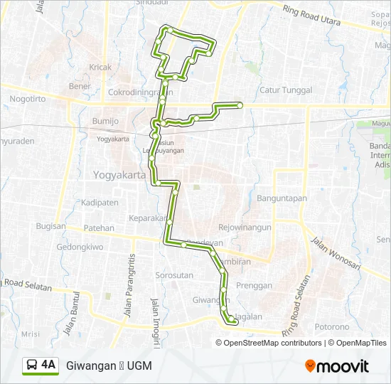 4A Bus Line Map