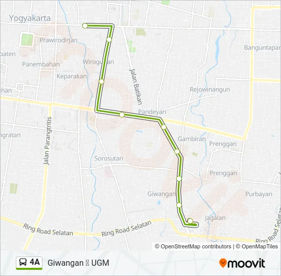 4A Bus Line Map