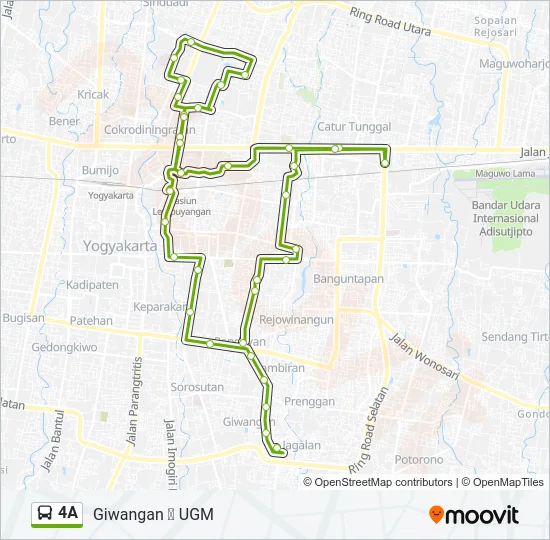 4A Bus Line Map