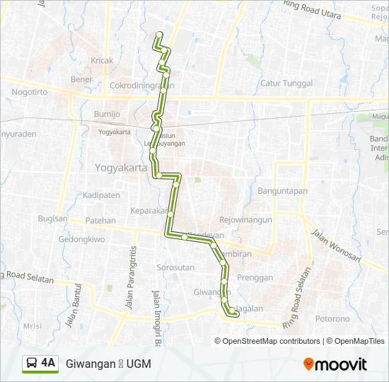 4A Bus Line Map