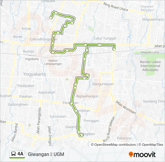 4A Bus Line Map
