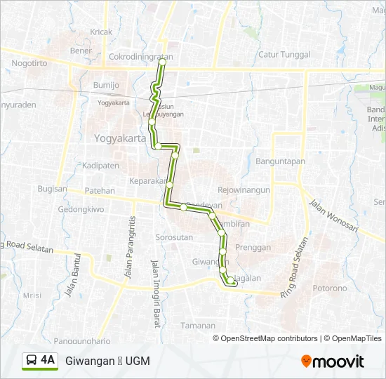 4A Bus Line Map
