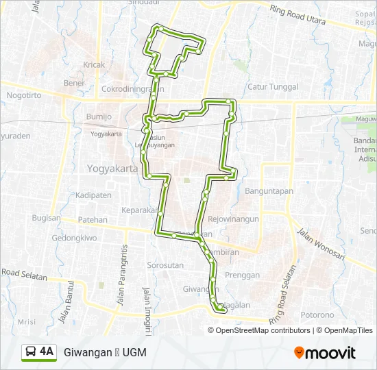 4A Bus Line Map
