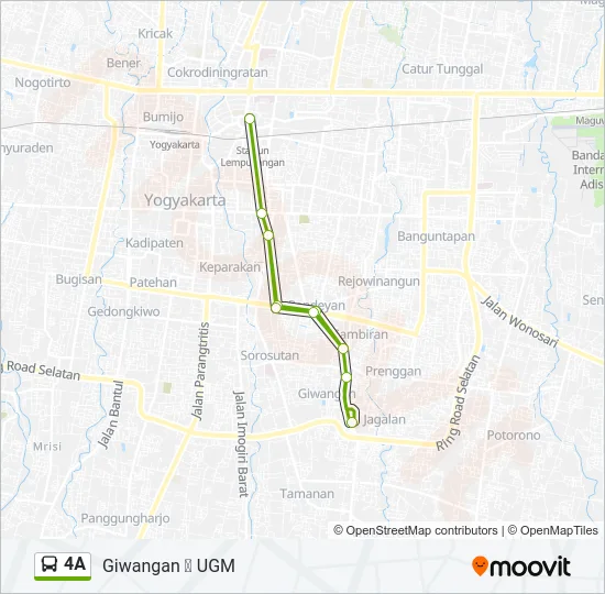 4A Bus Line Map