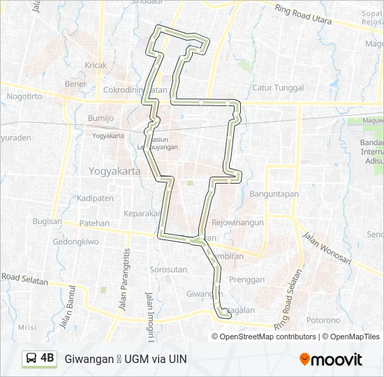 4B Bus Line Map