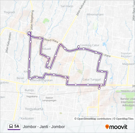 5A Bus Line Map