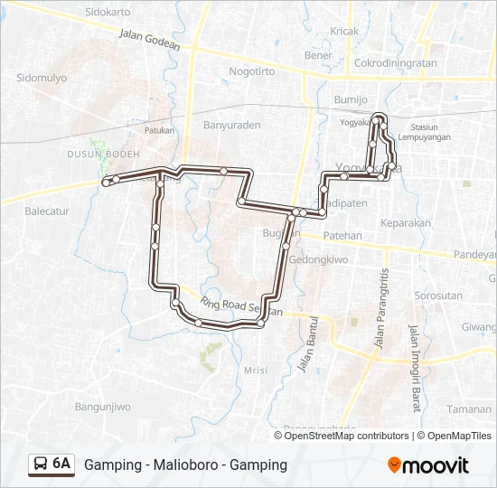 6A Bus Line Map
