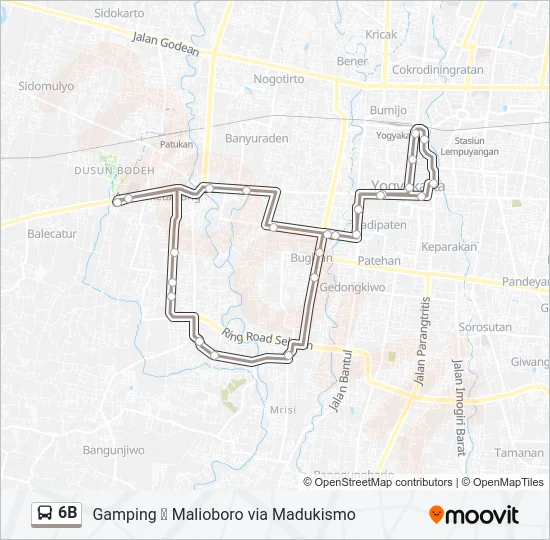 6B Bus Line Map