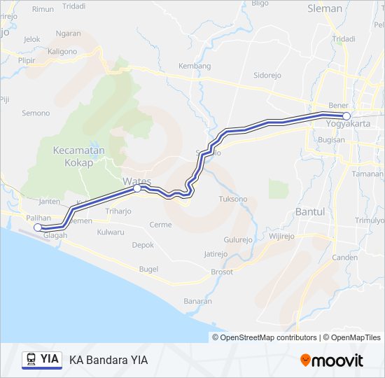 YIA train Line Map