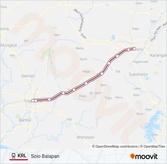 KRL Train Line Map
