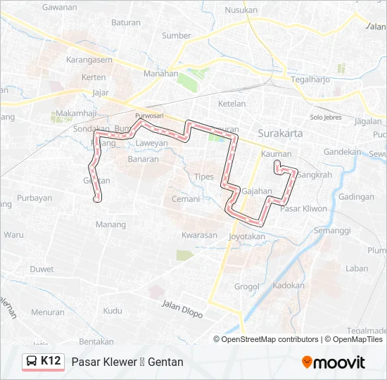 K12 Bus Line Map