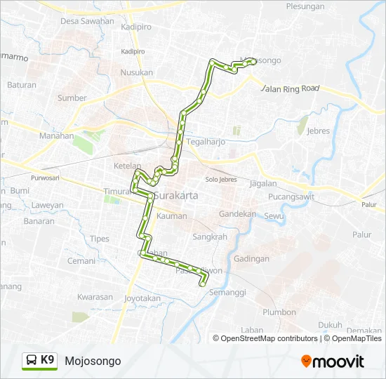 K9 Bus Line Map