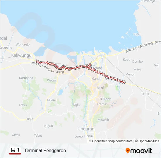1 Bus Line Map