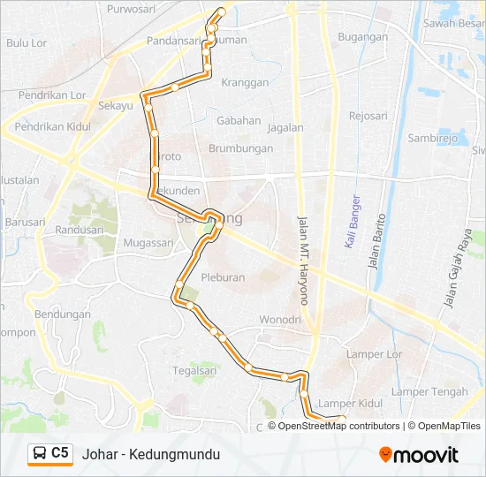 C5 Bus Line Map