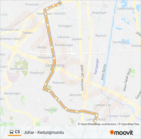 C5 Bus Line Map