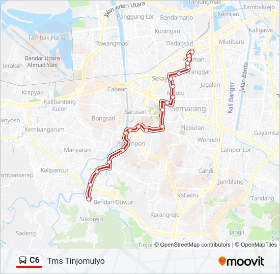 C6 Bus Line Map