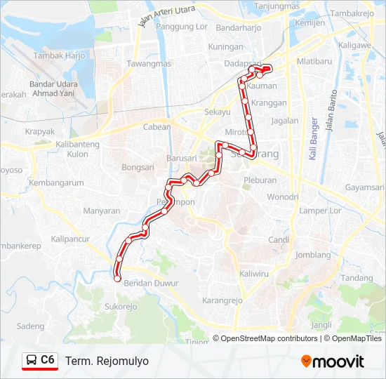 C6 Bus Line Map