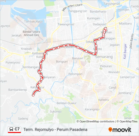 C7 Bus Line Map