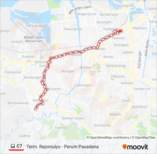 C7 Bus Line Map