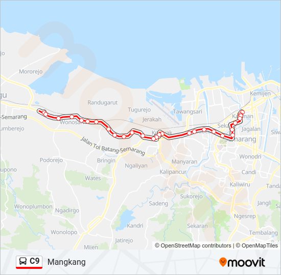 C9 Bus Line Map