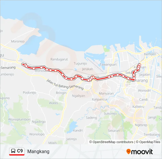 C9 Bus Line Map
