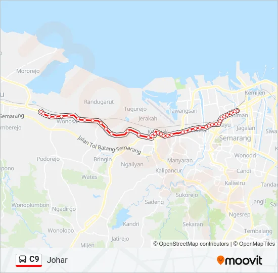 C9 Bus Line Map