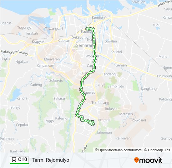 C10 Bus Line Map