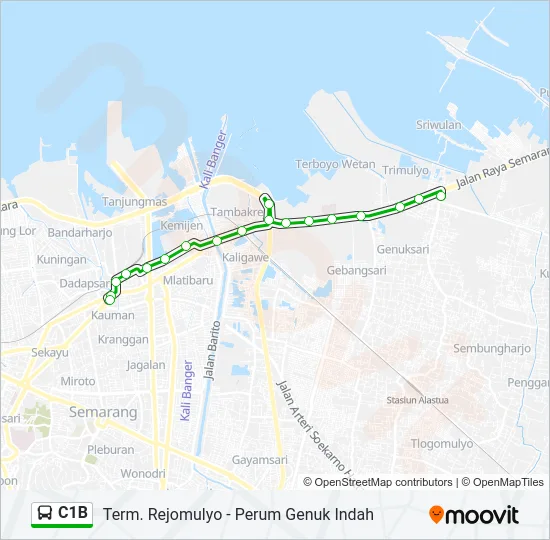 C1B Bus Line Map