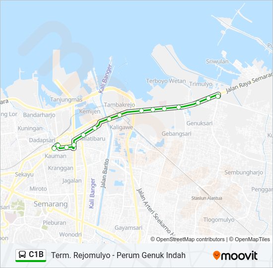 C1B bus Line Map