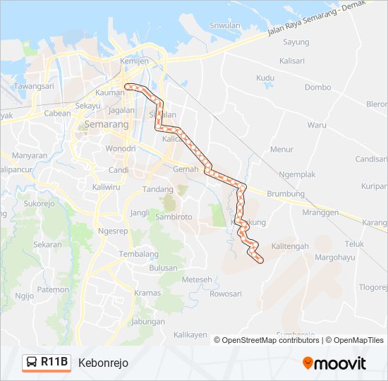 R11B bus Line Map