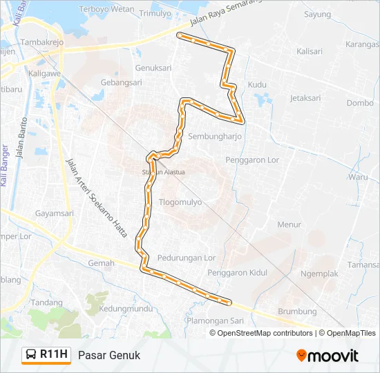 R11H Bus Line Map