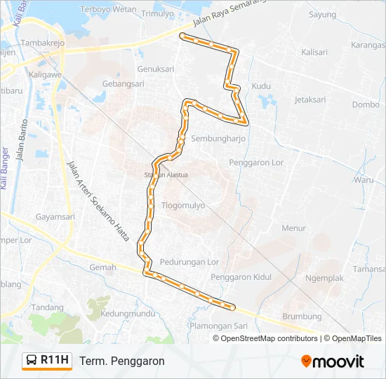 R11H Bus Line Map