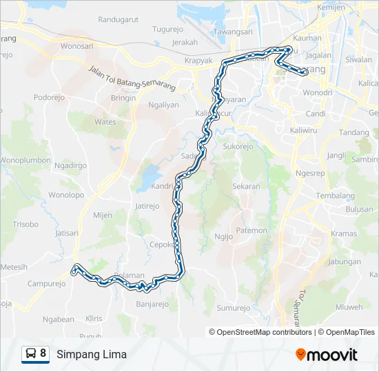 8 Bus Line Map
