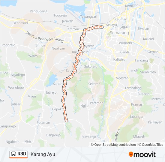 R3D bus Line Map