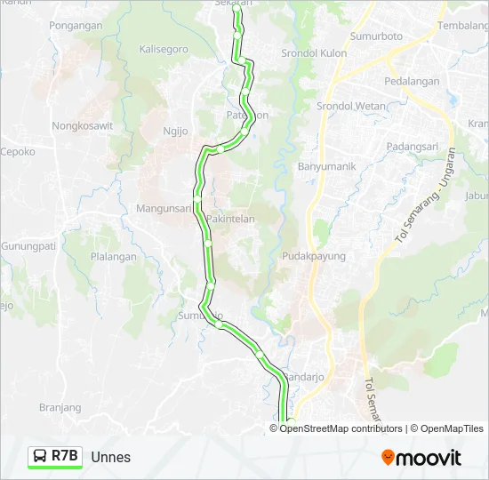 R7B Bus Line Map