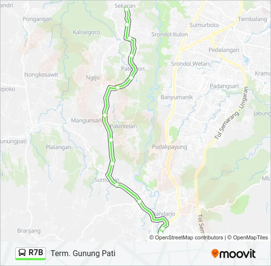 R7B Bus Line Map