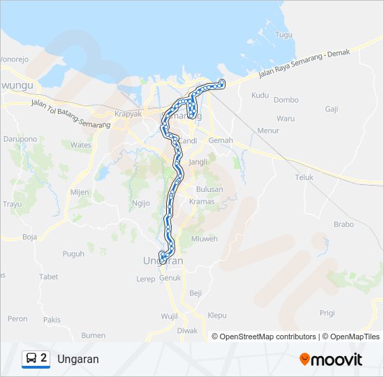 Rute 2: Jadwal, Pemberhentian & Peta - Ungaran (Diperbarui)