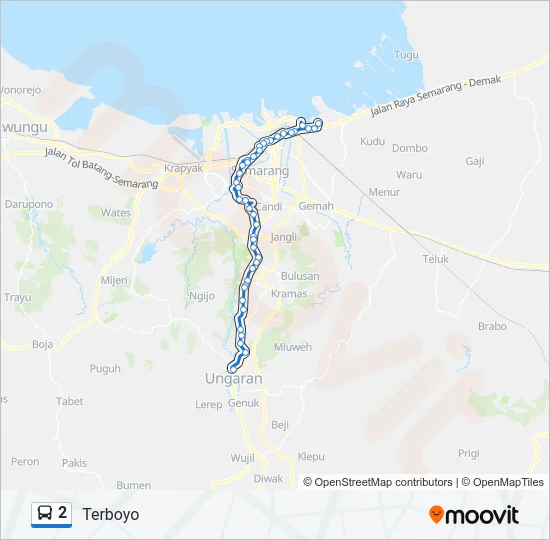 2 Bus Line Map