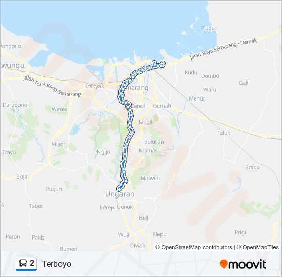 Rute 2: Jadwal, Pemberhentian & Peta - Terboyo (Diperbarui)