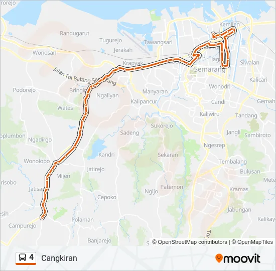 4 Bus Line Map