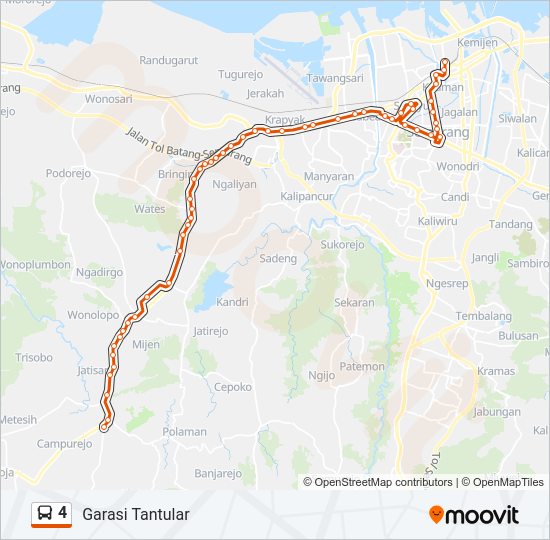 4 Bus Line Map