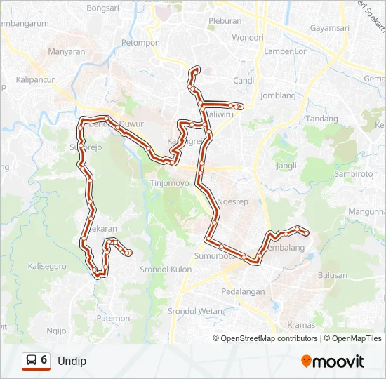 6 Bus Line Map