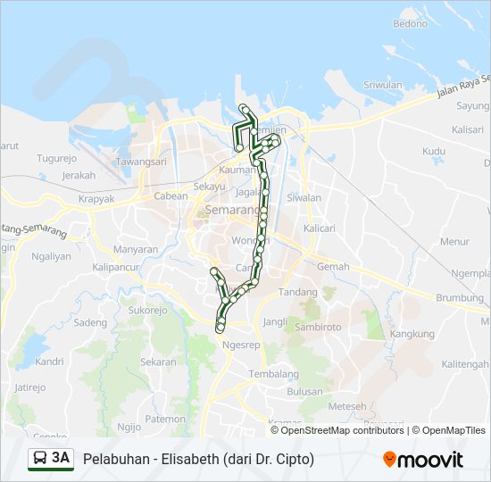 Rute 3a: Jadwal, Pemberhentian & Peta - Elisabeth (Diperbarui)