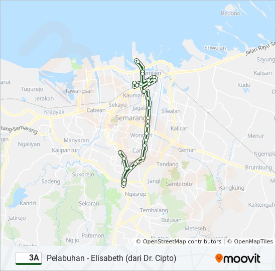 Rute 3a: Jadwal, Pemberhentian & Peta - Elisabeth (Diperbarui)