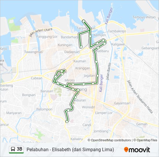 3B bus Line Map