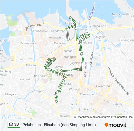 3B Bus Line Map